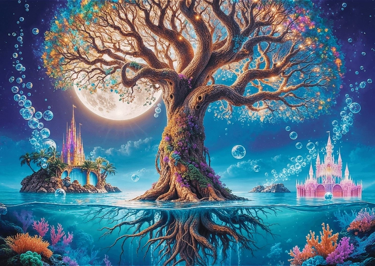 TREFL Puzzle Premium Plus Ώρα για τσάι: Μαγικό δέντρο 500 κομμάτια
