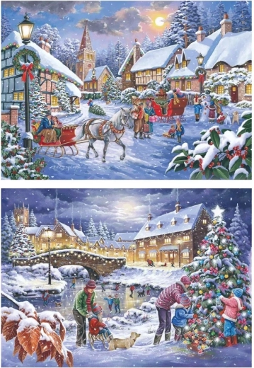 Puzzle House of Puzzles Τα Χριστούγεννα πλησιάζουν, 2 × 500 μεγάλων κομματιών