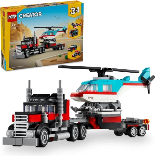 LEGO Creator φορτηγό-πλατφόρμα με ελικόπτερο