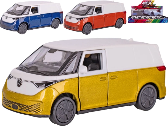 Μεταλλικό μοντέλο βαν Welly Volkswagen ID. Buzz Cargo με κίνηση pull-back 11,5 cm