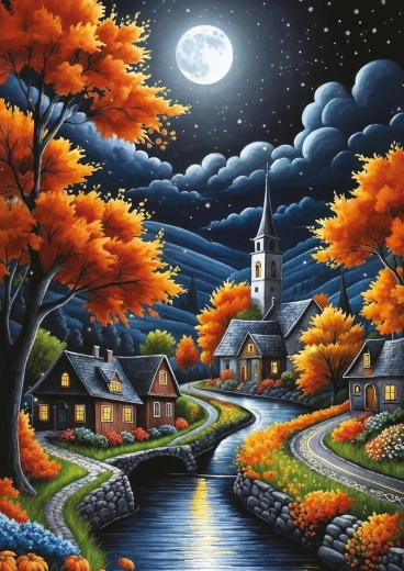Παζλ ART PUZZLE «Μαγική φθινοπωρινή νύχτα» 1000 κομμάτια