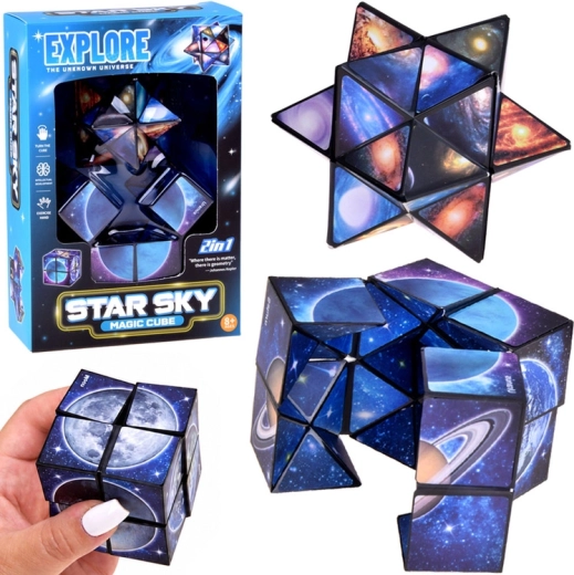 Μαγικός μετασχηματιζόμενος κύβος 2 σε 1 Star Sky – κοσμικό παζλ