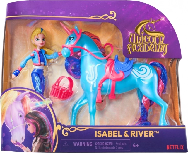 Φιγούρα Unicorn Academy Κούκλα Isabel και Μονόκερος River