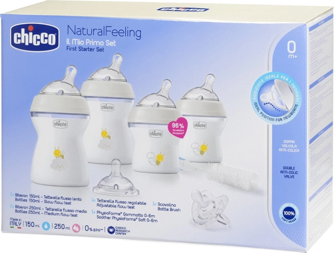 Chicco νεογνικό σετ εκκίνησης Natural Feeling, ουδέτερο, 0μ+