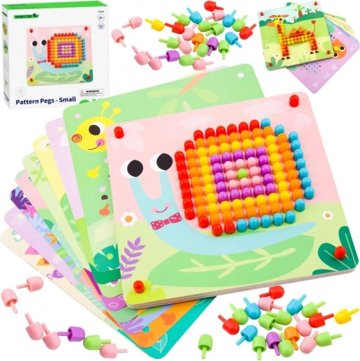 Ξύλινο μωσαϊκό με καρφάκια Tooky Toy