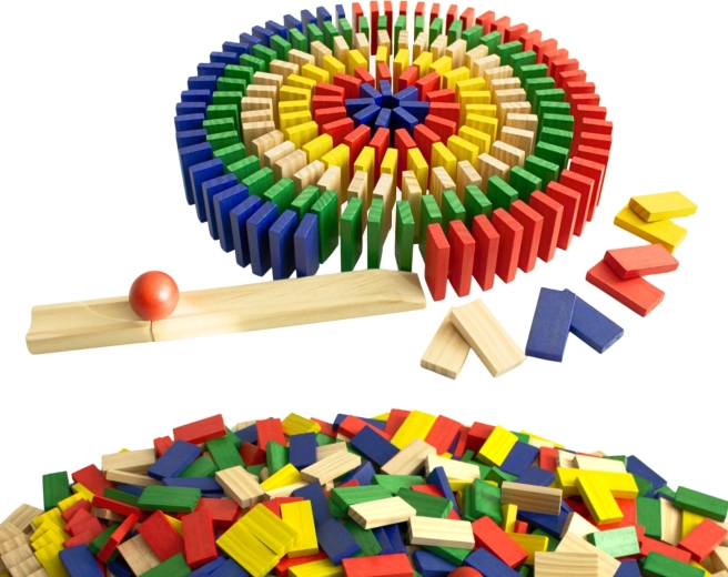 Ξύλινο πολύχρωμο ντόμινο 800 τεμαχίων 2Kids Toys