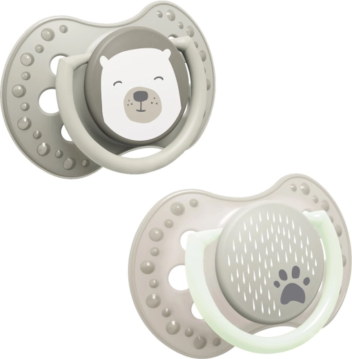 LOVI δυναμική σιλικονούχα πιπίλα Buddy bear 0–6 μ, 2 τεμ.