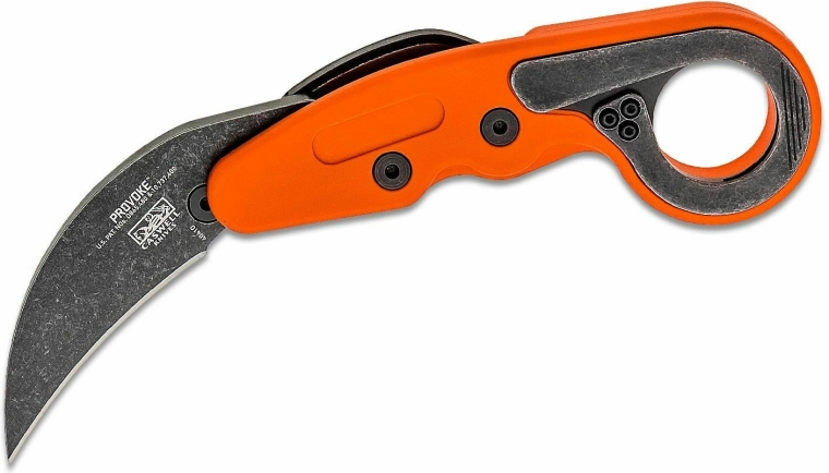 CRKT Provoke Orange πτυσσόμενο μαχαίρι karambit 6,3 cm με λεπίδα stonewash και λαβή Grivory