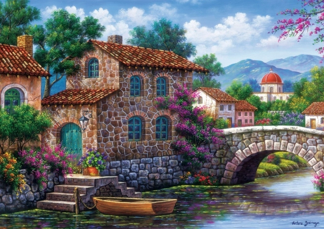 Παζλ ART PUZZLE Κανάλι με λουλούδια 500 κομμάτια