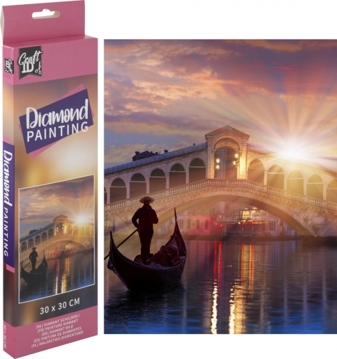 Ζωγραφική με διαμάντια GRAFIX Γέφυρα Ponte di Rialto 30 × 30 cm