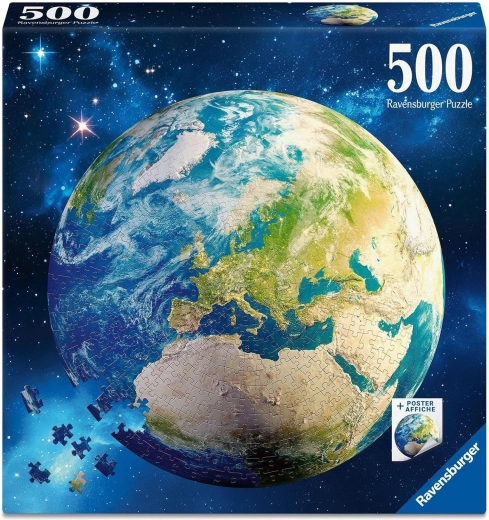 Στρογγυλό παζλ Ravensburger Πλανήτης Γη 500 κομμάτια