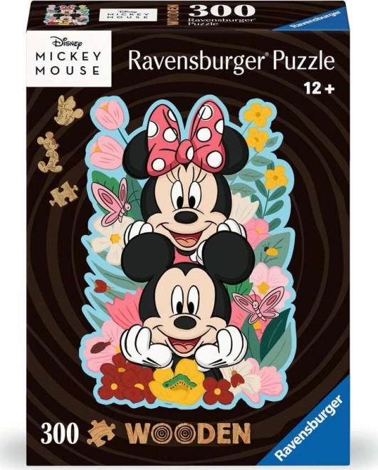 Ravensburger ξύλινο παζλ περιγράμματος Mickey και Minnie 300 κομμάτια