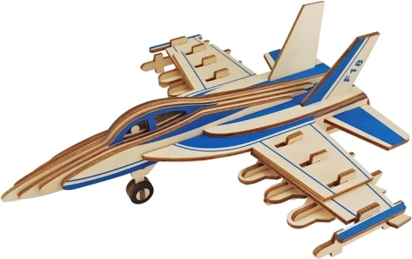 Woodcraft ξύλινο 3D παζλ μαχητικό αεροσκάφος F-18