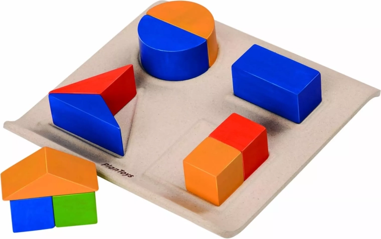 PlanToys συναρμολόγηση κλασματικών σχημάτων