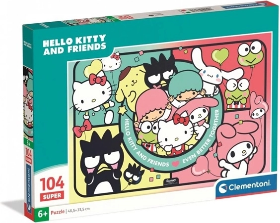 Παζλ Clementoni SuperColor Hello Kitty και φίλοι 104 κομμάτια