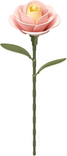 ROBOTIME ROKR Floral Art παζλ 3D – ανοιχτό ροζ καμέλια, 37 τεμάχια