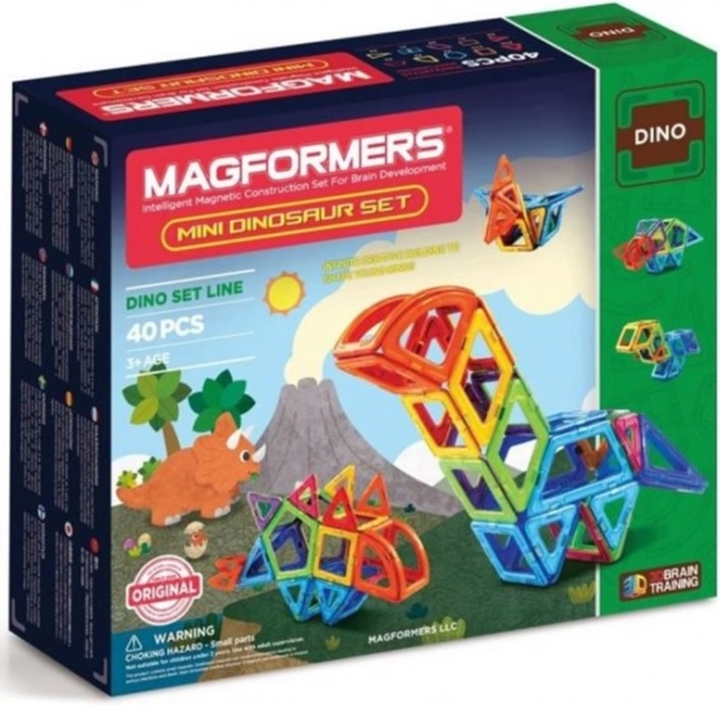 Μαγνητικό σετ κατασκευών MAGFORMERS Mini Dinosaur 40 τεμάχια