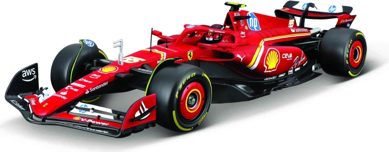 Κιτ κατασκευής μοντέλου bburago 1:24 FERRARI F1 SF24 2024 αρ. 55 Carlos Sainz με βάση