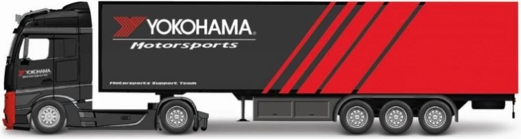 Φορτηγό με Ρυμουλκούμενο Bburago 1:43 MB Actros Gigaspace Firestone