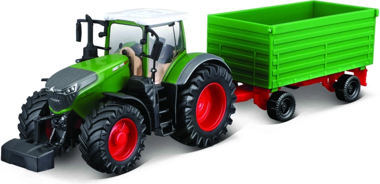 Τρακτέρ με ρυμουλκούμενο Fendt 1050 Bburago Farm 10 cm