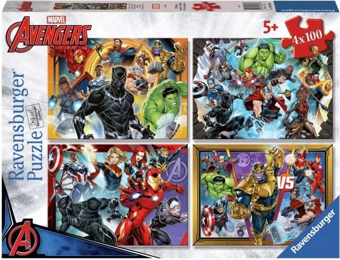 Παζλ Ravensburger Marvel: Avengers 4x100 κομμάτια