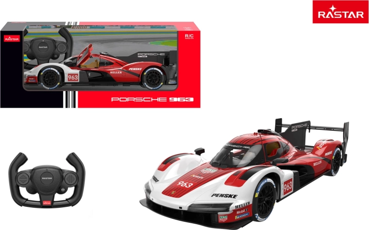 Τηλεκατευθυνόμενο αυτοκίνητο Rastar Porsche 963 LMDh 1:14 κόκκινο