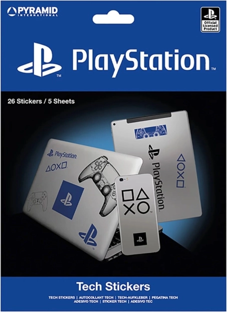 Αυτοκόλλητα με τεχνικά μοτίβα PLAYSTATION – σετ 5 φύλλων