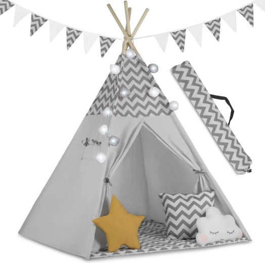 Παιδικό teepee με φωτάκια Nukido – γκρι