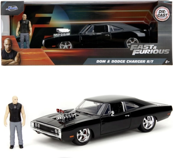 Jada Toys Fast & Furious 1970 Dodge Charger με φιγούρα του Dominic Toretto