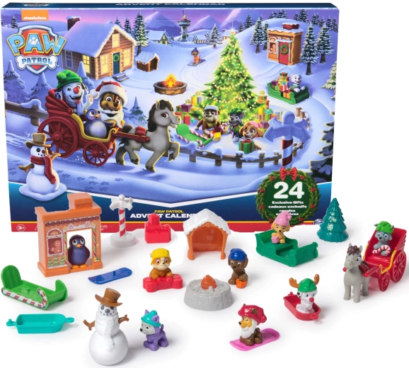 Ανταποκριτικό ημερολόγιο PAW PATROL – 24 εκπλήξεις, φιγούρες ζωάκια και χειμερινά αξεσουάρ