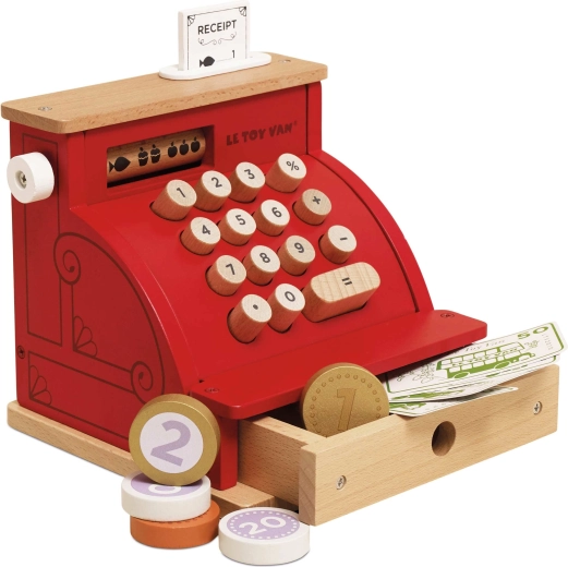 Ξύλινη ταμειακή μηχανή για παιχνίδι Le Toy Van