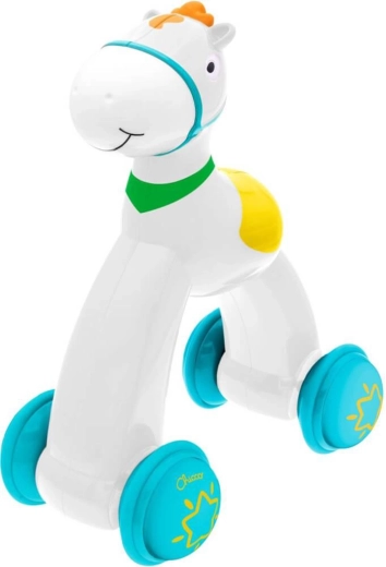 Chicco κουρδιστό παιχνίδι με κουμπί Koník Push and Go 12–36 μ.