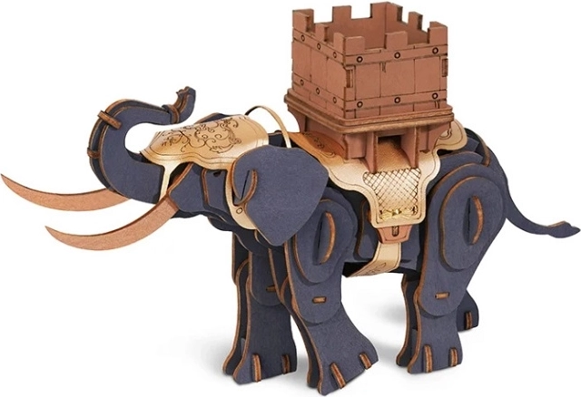 RoboTime ξύλινο 3D παζλ/κιτ συναρμολόγησης πολεμικός ελέφαντας