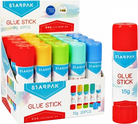 STARPAK κόλλα σε στικ 15 g με χρωματιστό περίβλημα - 1 τεμάχιο