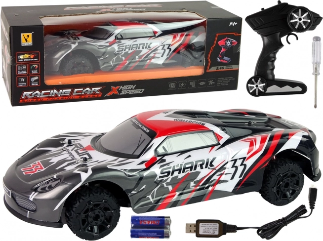 RC σπορ αυτοκίνητο 1:8 γκρι και λευκό SHARK