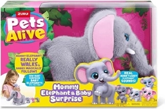 ZURU Pets Alive μαμά ελέφαντας με μικρά