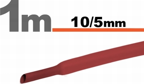 Κόκκινος θερμοσυστελλόμενος σωλήνας 10/5 mm