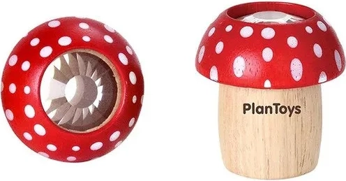 PlanToys Καλειδοσκόπιο σε σχήμα μανιταριού, κόκκινο