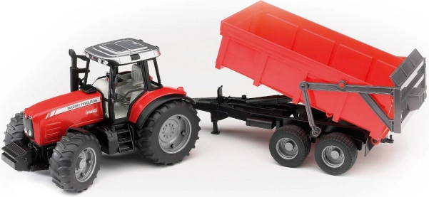Τρακτέρ Bruder MASSEY FERGUSON με ανατρεπόμενη ρυμούλκα, κόκκινο