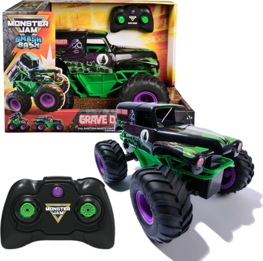 Monster Jam τηλεκατευθυνόμενο φορτηγό RC GRAVE DIGGER Smash & Bash 1:15