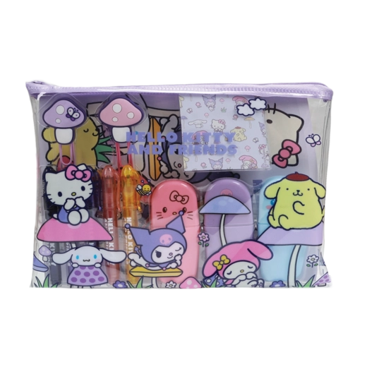 Hello Kitty και φίλοι μεγάλο σχολικό σετ με μοτίβο Mushroom