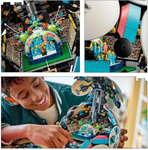 Κρυμμένο μικροσκοπικό στάδιο με εορτασμούς