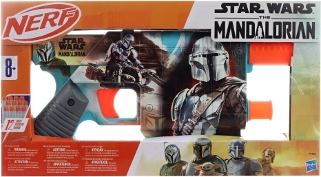 Nerf Star Wars The Mandalorian πιστόλι με γεμιστήρα και 12 βελάκια