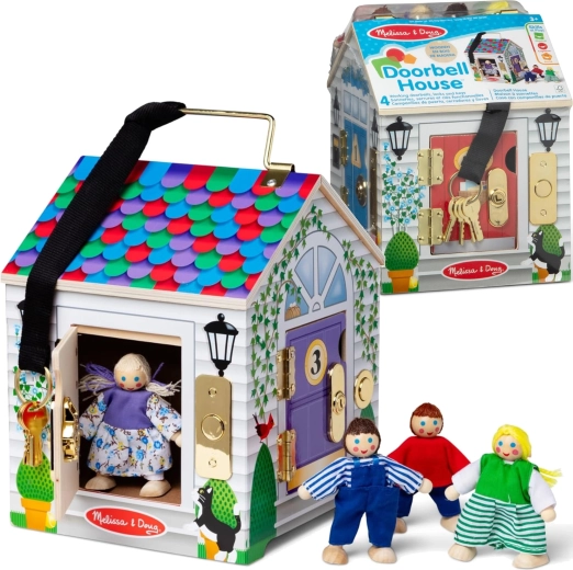 Ξύλινο σπιτάκι με κουδούνια πόρτας MELISSA & DOUG Doorbell House