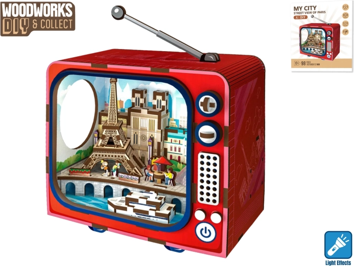 Ξύλινο σετ κατασκευής Παρίσι με φωτισμό Woodworks