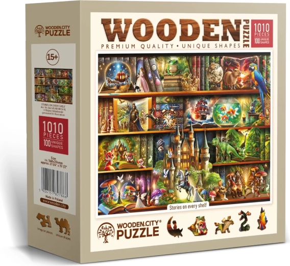 Ξύλινο παζλ Wooden City «Μια ιστορία σε κάθε ράφι» – 1010 κομμάτια