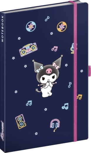 Notique Notes Kuromi ριγέ σημειωματάριο 13 × 21 cm