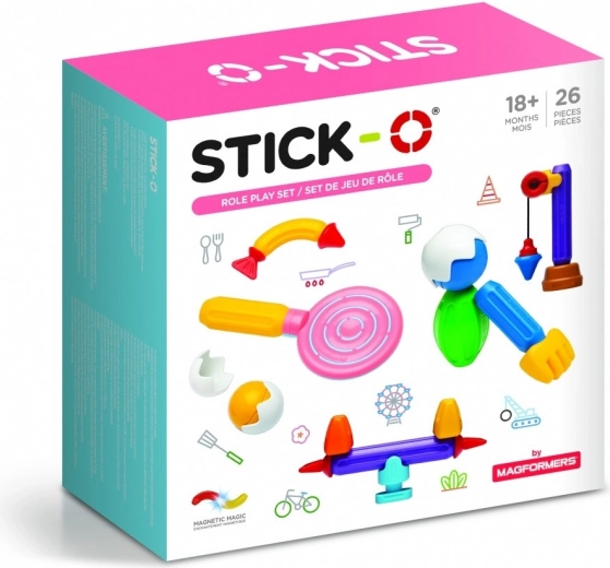 Μαγνητικό σετ κατασκευών STICK-O Šikulka, 26 τεμάχια