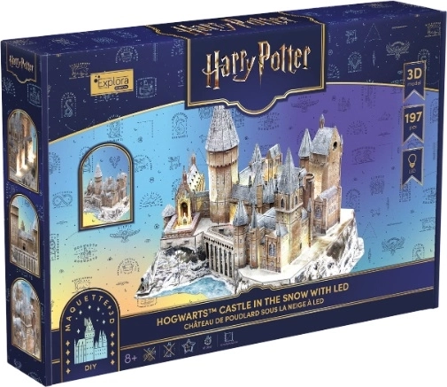 CubicFun Harry Potter κάστρο Hogwarts 3D παζλ με LED (χειμερινή έκδοση)