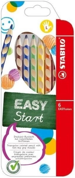 STABILO EASYcolors σετ ξυλομπογιών για αριστερόχειρες, 6 τεμάχια